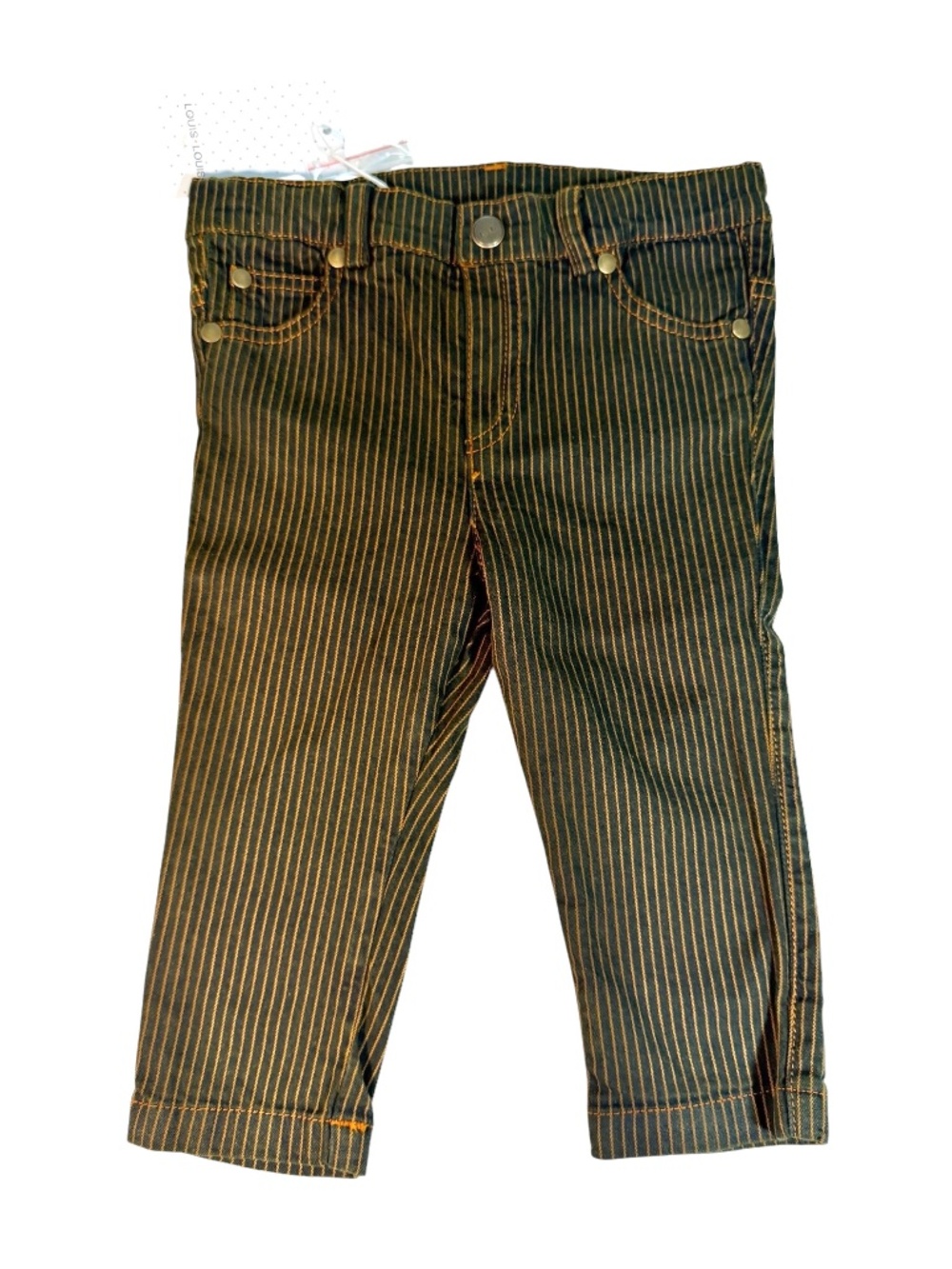 NWT Louis Louise Designer Denim Trousers Sz 12 Mo., DALI Cognac